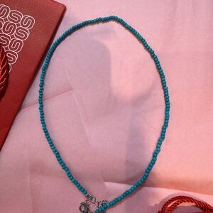 Turquoise Beaded Necklace, Woman High Money and Successful Energy Necklace,